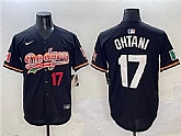 Men's Los Angeles Dodgers #17 Shohei Ohtani Black Mexico Limited Stitched Jersey,baseball caps,new era cap wholesale,wholesale hats